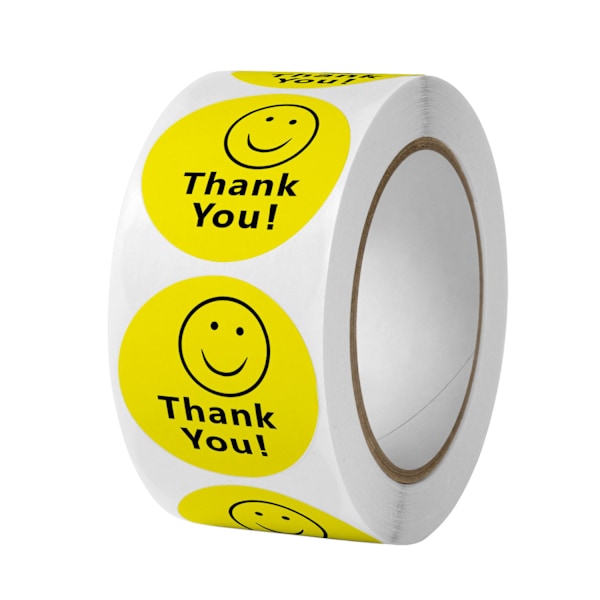 #500 kpl Teematarroja - Kiitos Emoji Smiley, Lahjatarra#