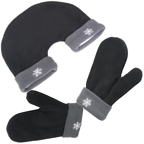 Par Hansker Tredelt Sett Sammenkoblet Polar Fleece Tykke Julehansker Dele Hansker For