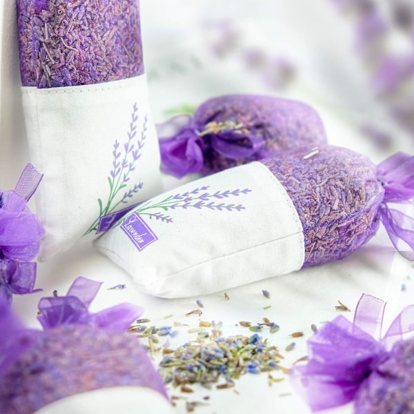 Franska Torkade Lavendelpåsar Lavendelblomspåsar Håller Länge{HH}