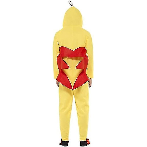Kycklingdräkt för män, gul fjäderfä Halloween-jumpsuit{HH} L