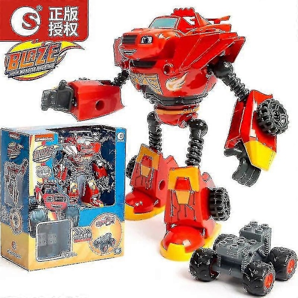 Deformerad Robotbil Leksak Actionfigur Modell Barnleksaker Julklappar - Blaze Monster Machines Anime 3