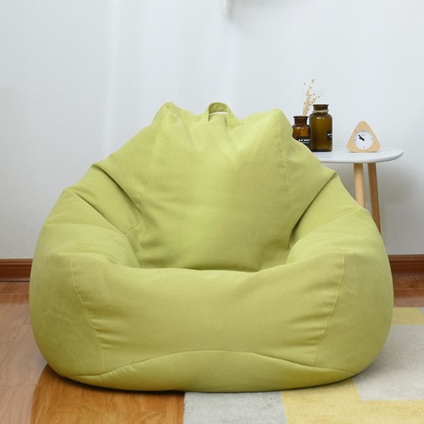 Uusi design erittäin suuret säkkituolit Sohvanpäällinen sisätiloihin Lazy Lounger aikuisille lapsille Hotsale Korkealaatuinen Vihreä 90 * 110cm_noin Vihreä Green 90 * 110cm