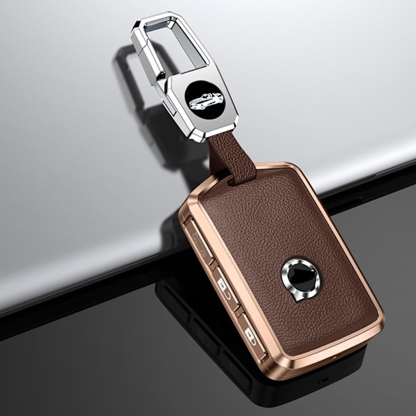 Fodral Skal BRUNT MED NYCKELRING BRUNT MED Brown with keychain Brown with keychain