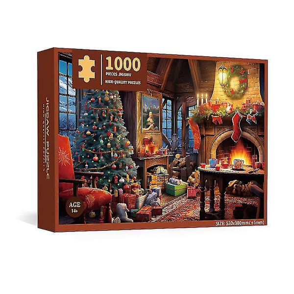 Adventskalender Pussel - 1000 Bitar Pussel för Vuxna och Barn - Adventskalender 2023 Julklappar Hemdekoration - Adventskalender