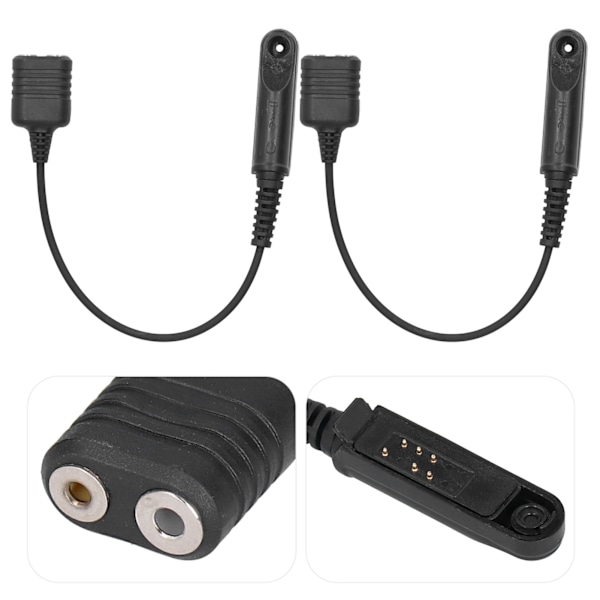 2 stk. Walkie Talkie Audio Kabel Adapter Headset Adapter til UV-9R Plus K Port 2 Pin Headset{hh} 0.2
