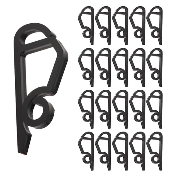 120-pack Christmas Light Clips Outdoor - Weatherproof Christmas Light Hangers Gutter Hooks for Chris