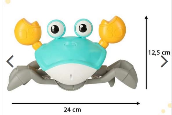 KZQ Interactive Crawling Crab Baby Crab Music Toy, Electronic Light Up Crawling Toy 150