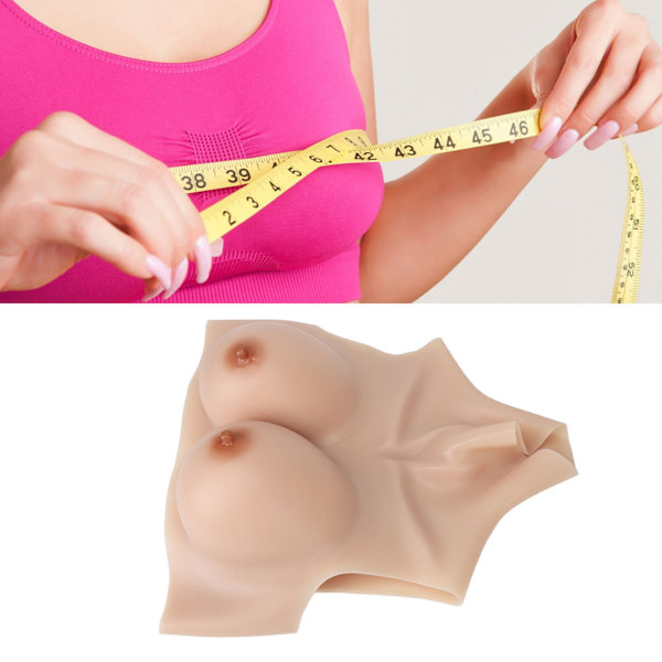 Silikonbröstplatta D-kupa Realistiska Flexibla Protesbröst Falska Bröst Bröst för Crossdressers Färg 1