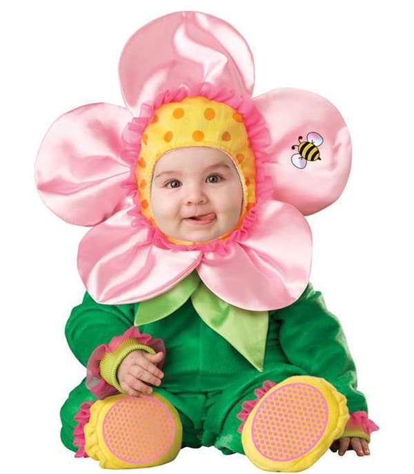 Babykanindräkt för Halloween- och julfotorekvisita 1-3 år med foder Parrot S-80 size 6-9 months