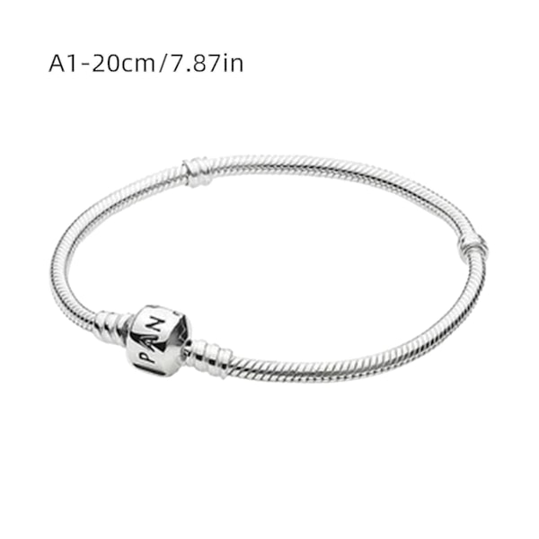 Pandora käärmerannekoru sylinterilukolla ja sterlinghopealla, 50% alennus{HH} a1 20cm