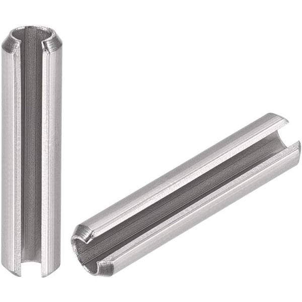 Slisset fjærstift - M4 x 25mm 304 Rustfritt Stål Splitt Fjær Rullestifter Vanlige Stifter 50 stk