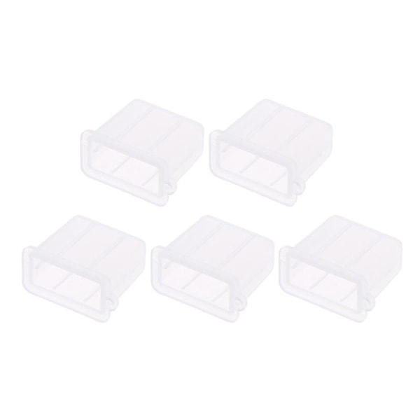 5 st/set USB dammskydd, antidammkontakt, typ A, hane, lock, skydd{hh} White