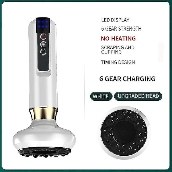 Elektrisk Massageapparat Vakuum Sug Guasha Anti Celluliter Skrapning Infraröd Massageterapi (2 produkter) 6 levels*No heating4