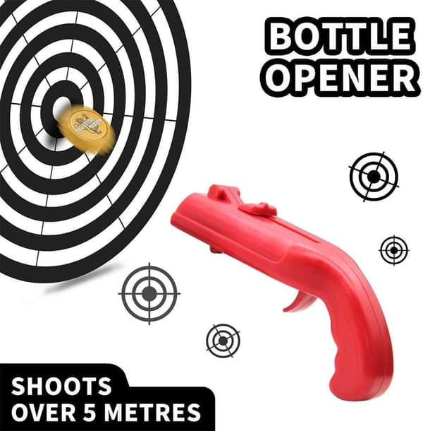 Pistol Launcher Flaskeåbner, Legetøj til Barfest og Skydespil