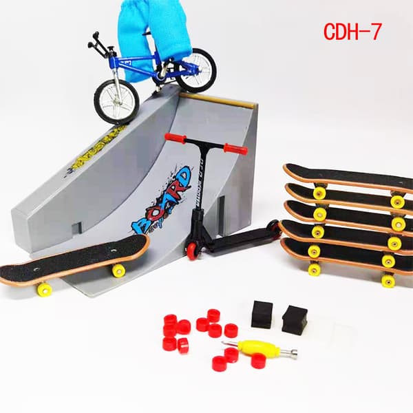Scooter Finger Skateboard Set - Mini Skatepark i Legering | Leksak för barn 【CDH-10】