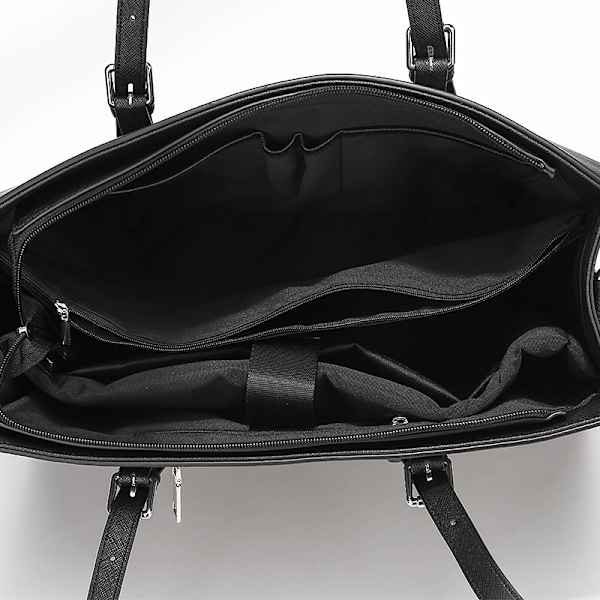 Laptopveske for kvinner Vanntett Lettvektig Lær 15,6 Tommer Com