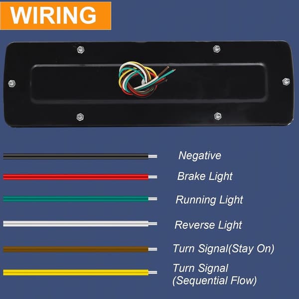 2 stk 12V LED Tilhenger Baklys Multifunksjon Baklys Ryggelys Bremselys Blinklys