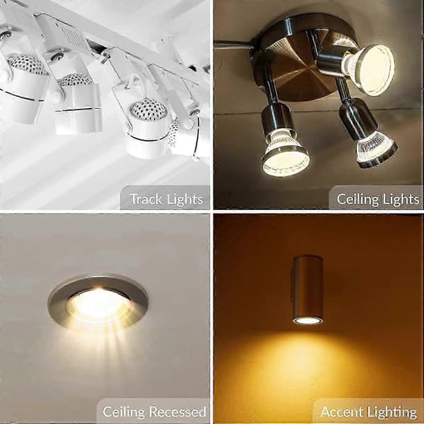 2025 GU10 50W Halogen Bulb, 8-pack GU10 Halogen Spotlight, 220V, 2800K Warm White, Dimmable GU10 Halogen Bulb_Super Gift