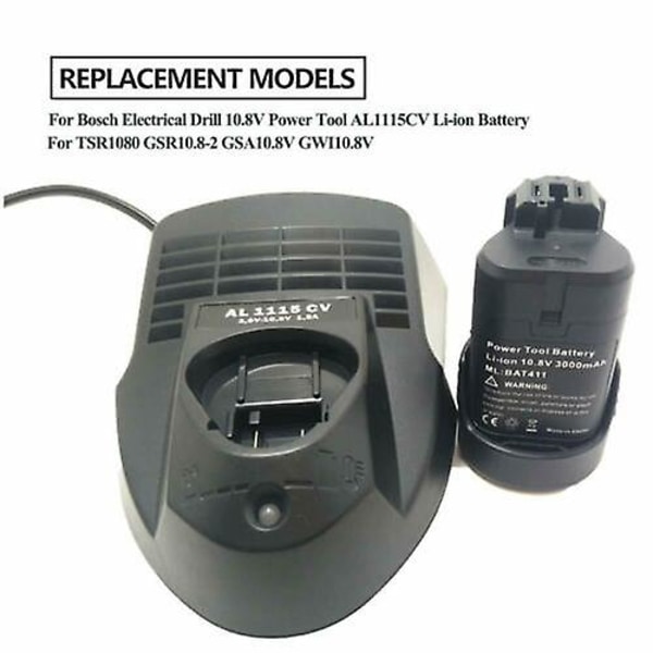 Til Bosch 3.6v 12v Max Lithium Al1115cv Bc330 Batterioplader Bat411 Bat414 1.5a