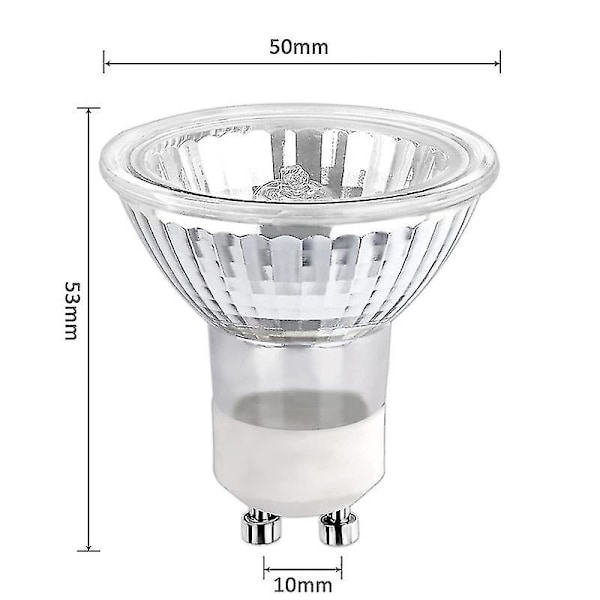 5 stk. GU10 50W Halogen Spotpære Dæmpbar, Halogen Reflektorlamper