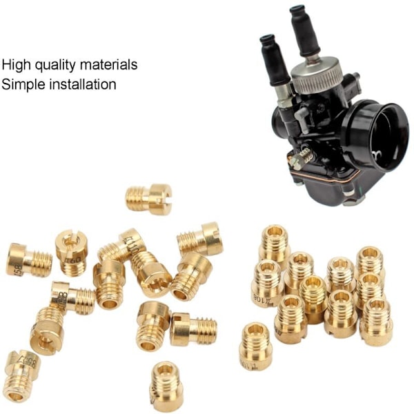 Hoveddyse, 55-115 M5, 25 stk. Karburator Hoveddyse Sæt Erstatning for Dellorto PHBG Karburator, DEBUNS{HH}