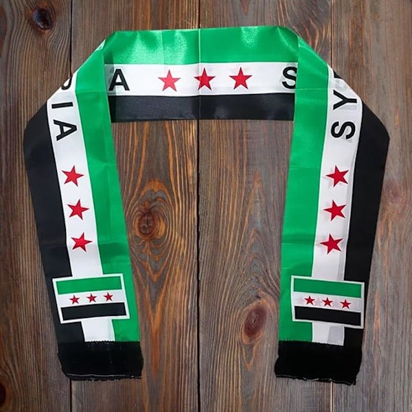 10 st Syrien flagga halsduk flagga Syriska arabrepubliken tryck halsduk Arabiska gåvor Syrisk flagga bandana sjal för män kvinnor{HH}