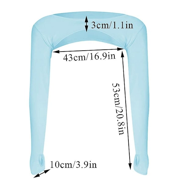 Sommer Ultratynn Sjal Erme Hul Cover Solbeskyttelse Anti UV Is Cover Utendørs Sport Erme - Perfet{HH} Black