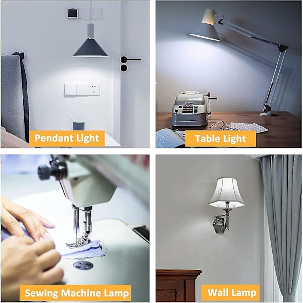 5W LED symaskinepære B15d, 220-240V, 500lm kold hvid 6000k, svarende til 40W glødepære, ikke-dæmpbar, B15 bajonetpære til Co{HH}