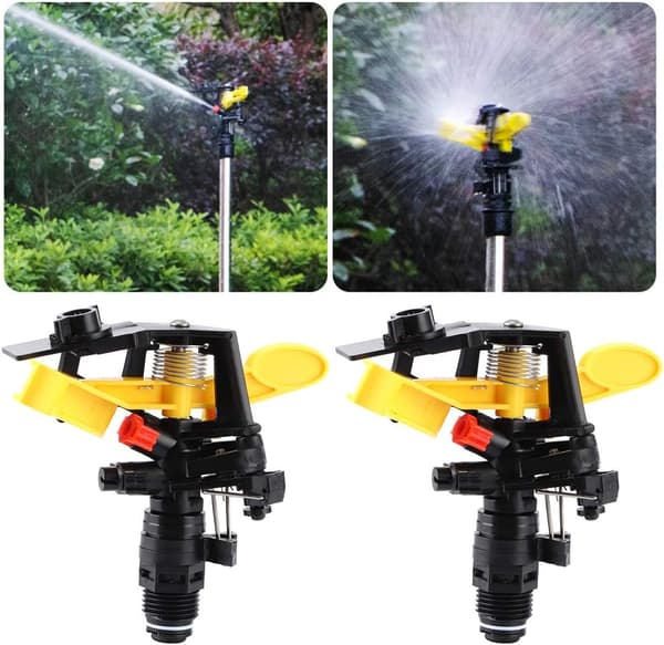 2 st Impact Sprinkler Trädgårdsimpulssprinkler för vattenbevattning, DN15 extern gänga