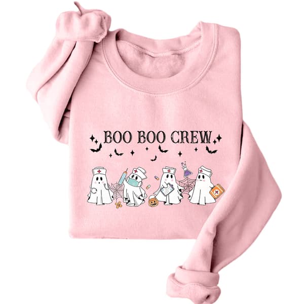Sweatshirt med spöksjuksköterskemönster för Halloween black M