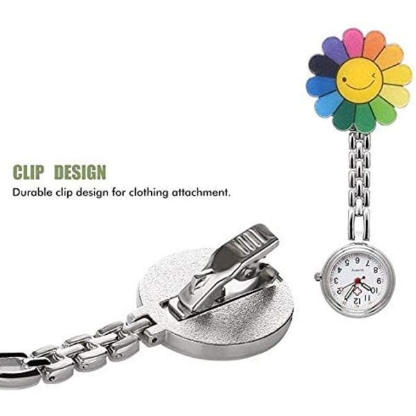 Sygeplejerske armbåndsur med clips (20 mm), vandtæt quartz ur til sygeplejersker{F2}