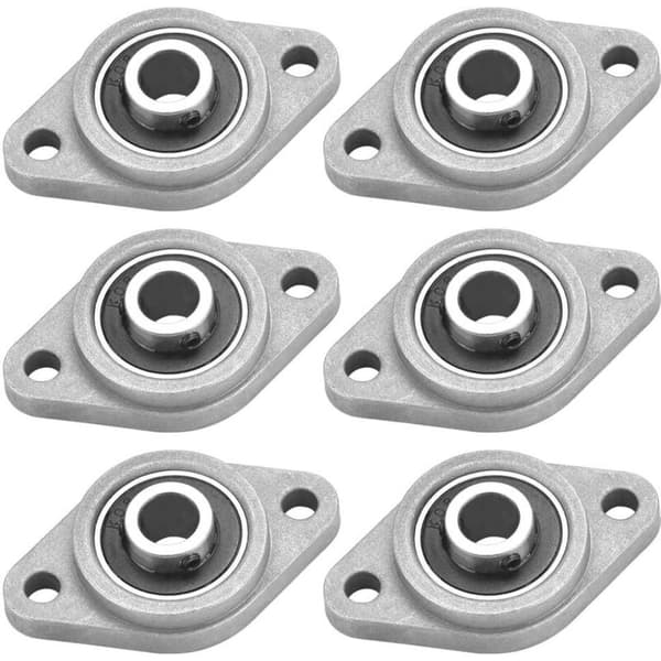 6 stk. Zinklegering Stål Lejer 8mm KFL08 Selvjusterende Flangeleje Pudeblokleje Rustfrit