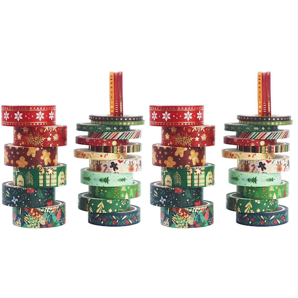 63 Rullar Julpapperstejp Julfest Dekoration Washi Tejp 42 Rullar 0.01X1.5X5 42 Rullar 42 Rolls 0.01X1.5X500CM