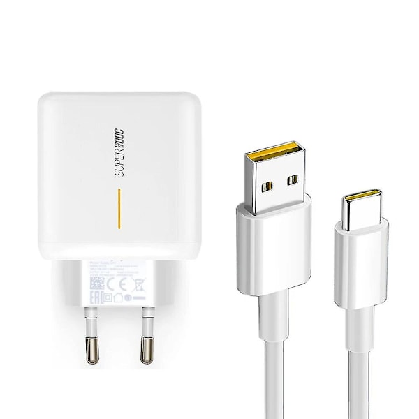 2024 65W Supervooc 2.0 Hurtigoplader Til Oppo K9 Find X2 X3 X5 Pro Neo Lite 5G USB Type-C Kabel