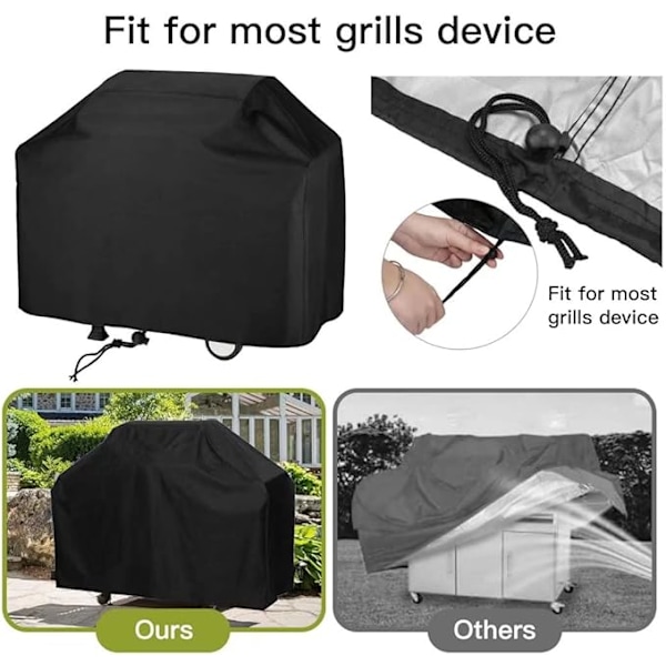 Grillöverdrag 145x61x117cm, Grillöverdrag BBQ-överdrag, Anti