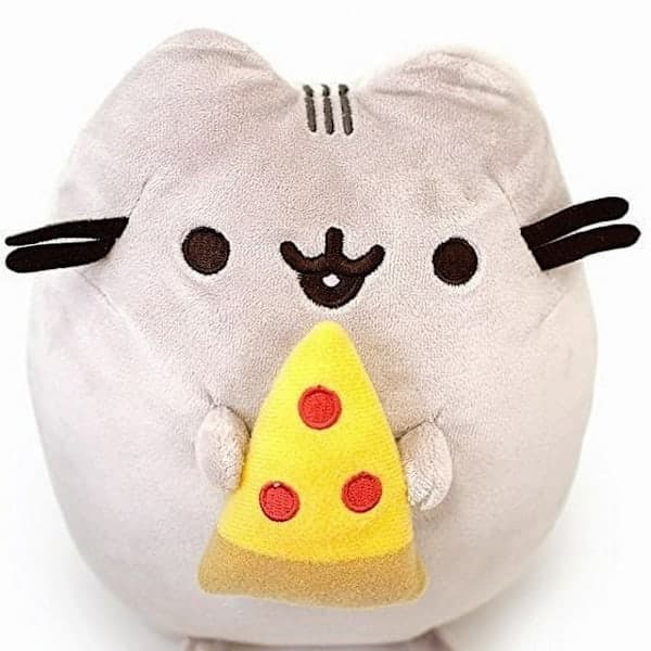 KZQ-Pusheen Snackable Pizza Plysdyr, Udstoppede dyr til alderen 8 år og opefter