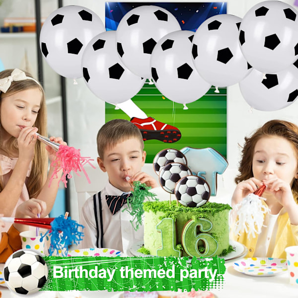 20 stk fotballballonger, 12 tommer svart og hvit lateksfotball, bursdagsgaver til sportsfest, VM-fest, barnebursdag{HH}
