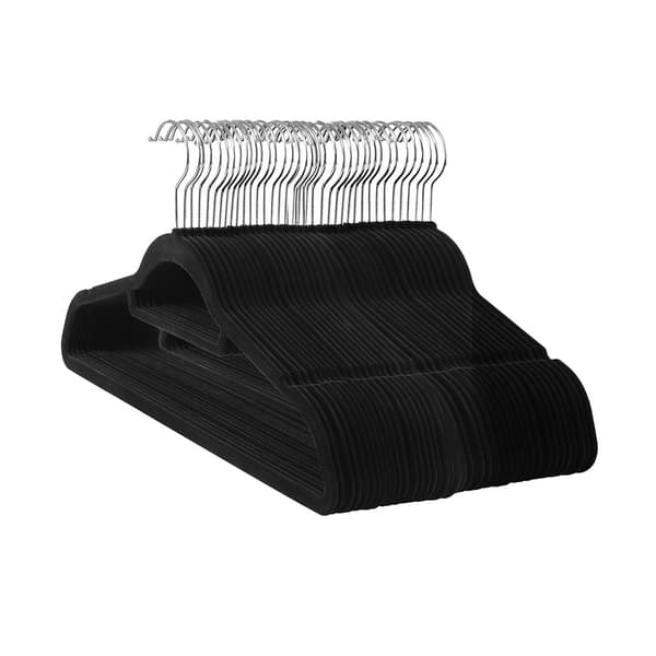 Velvet hangers 20-pack – thin, non-slip clothes hangers with 360