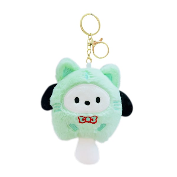 Tecknad Kuromi docka skolväska hänge docka plyschleksak par nyckelring väska hänge Plush Animal Series-Pacha Dog 11cm (with keychain)