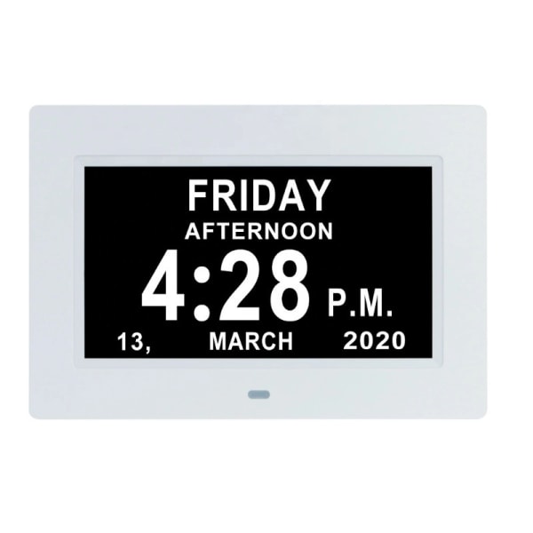 Senaste väckarklockorna digital klocka, extra stor skärm digital dagkalenderklocka