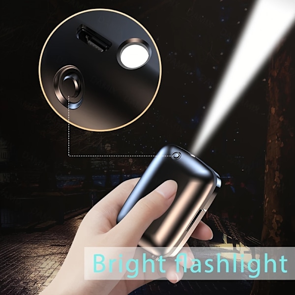 TWS trådlösa hörlurar med intelligent touchkontroll, vattentäta, LED-display och ficklampa