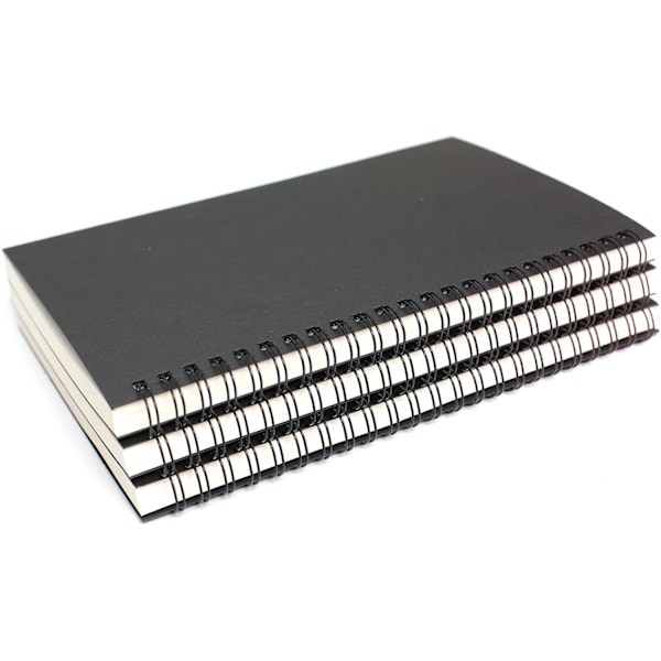 Mjuk Spiralbunden Skissbok - 3-pack - 8.25\" x 5.5\" - 100 Sidor, 50 Ark - Perfekt för Resor{HH}