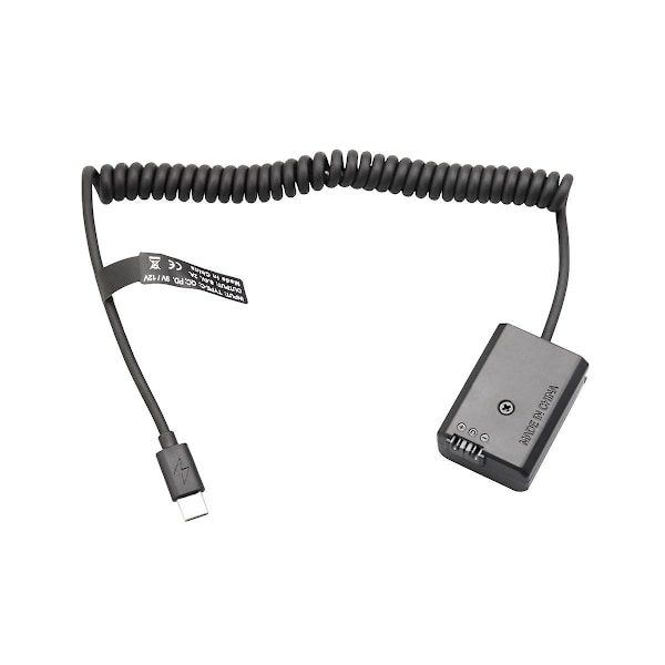NP-FW50 Dummy Batteri PD Type-C Kobling til ZV-E10 A7 A7R/S/M A7II A7S2 A7M2 A7R2 A6500 NEX5 NEX7 -
