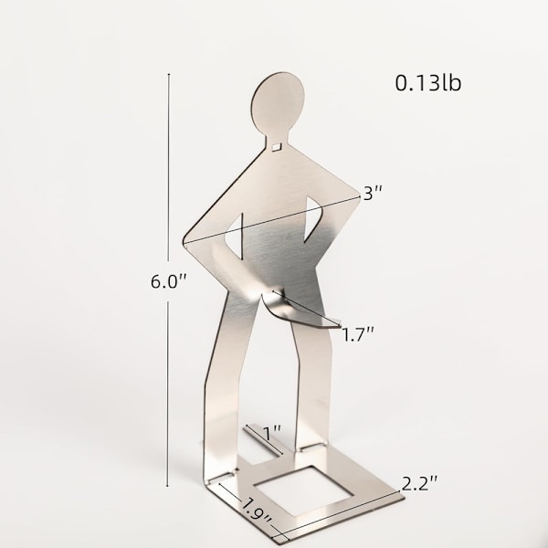 Sjov BBQ Stand Mand Pølseholder, Genanvendelig Rustfrit Stål Hotdog- og Pølsestativ 2PCS