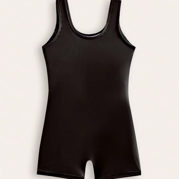 Ny børnebadedragt, pigetræningsbadedragt, ét stykke Black One-piece 4Y