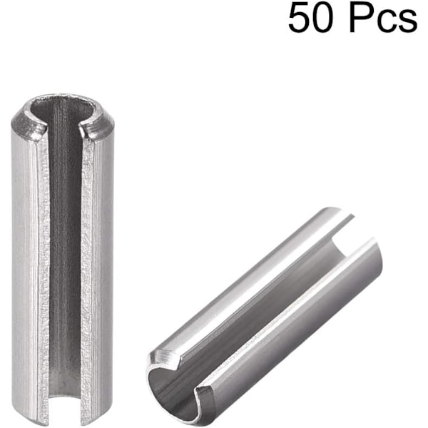 Fjederstift med slids - M5 x 12mm 304 Rustfrit Stål Split Fjeder Rullestifter Glat Overflade 50 stk