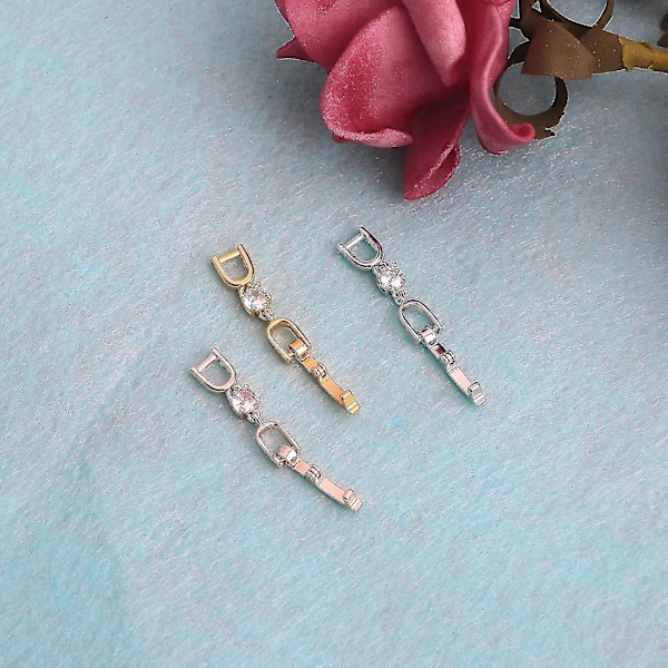 5 kpl Kaulakoru- ja Rannekorun Pidennysketjut Kristallilla Rhinestone-Lukolla Gold