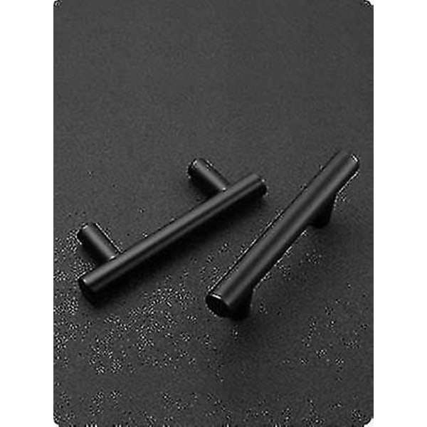 10-pack svarta kökshandtag, skåpshandtag, 96 mm hålcenter, rostfritt stål