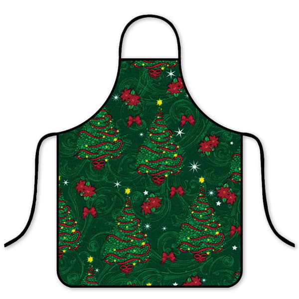 Juleprintet tykt køkkenforklæde med festlig julepynt Style-24 60*80CM