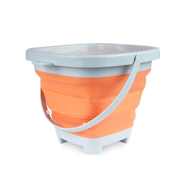 Strandlegetøj, legetøjsbil til børn, foldespand, sandgravning Gray-orange folding bucket